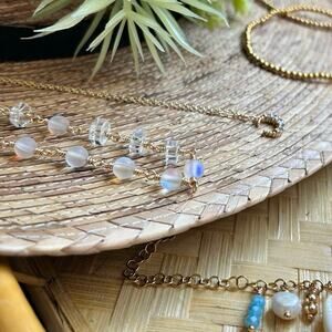 Mermaid candy necklace handmade gold plated summer jewelry 2024